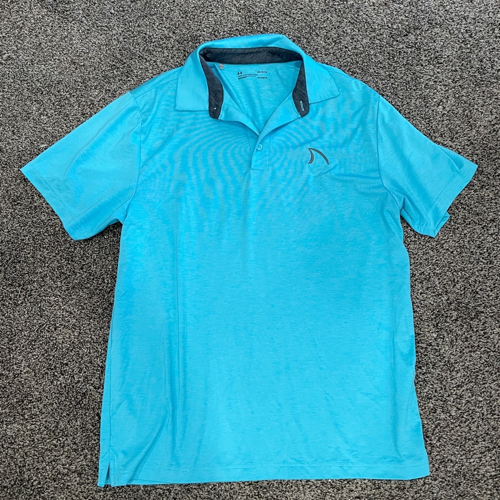 Blue under armour polo mens